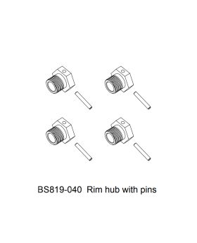Rim hub with pins