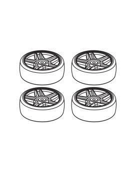 Wheels and drift tires 4pcs 
